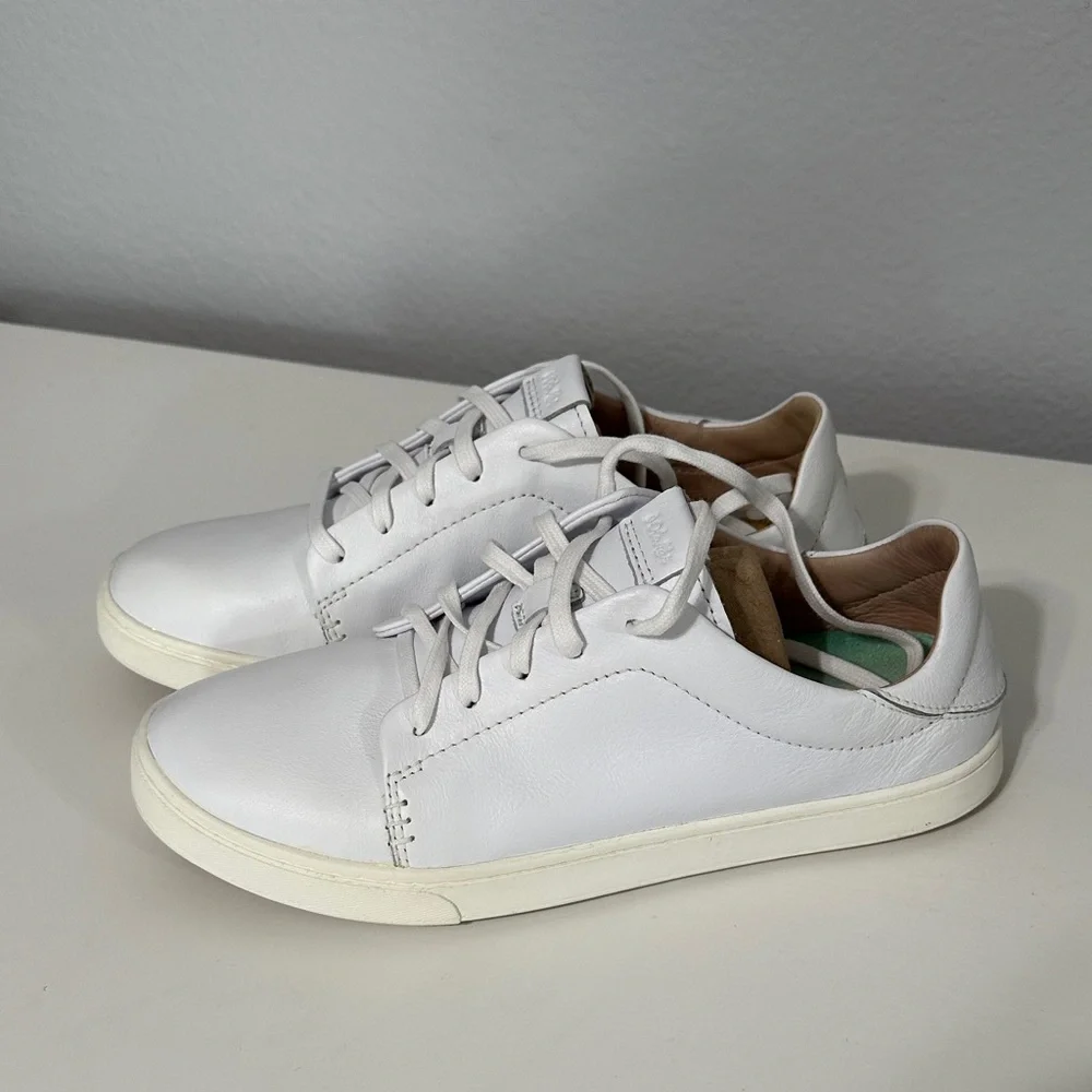 Olukai White Leather Sneaker - Picture 3 of 5